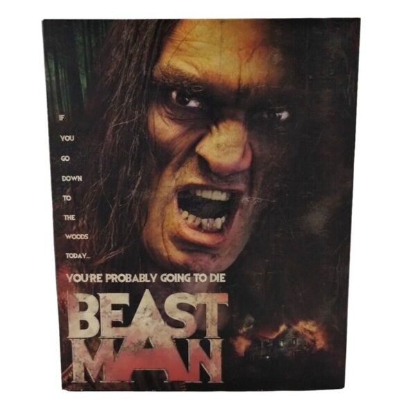 Asunder and Beast Man Cardboard Slipcover Sleeve Only Vinegar Syndrome - Picture 2 of 2